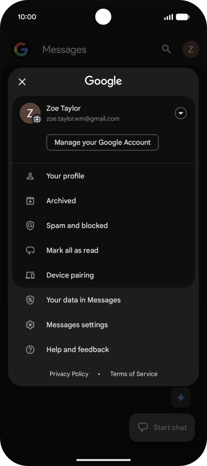 Press Messages settings. Press Messages settings.