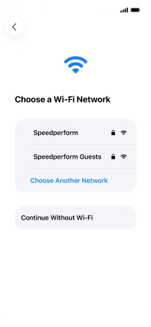 Press the required Wi-Fi network.