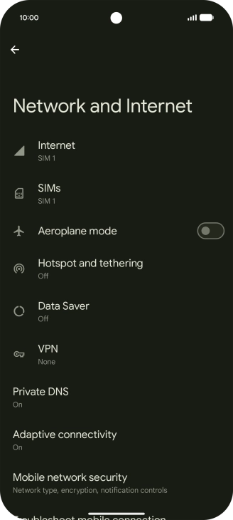 Press SIMs. Press SIMs.