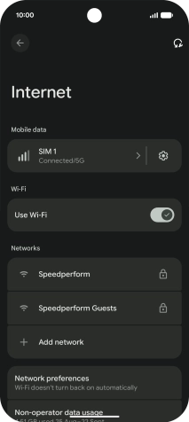 Press the required Wi-Fi network. Press the required Wi-Fi network.