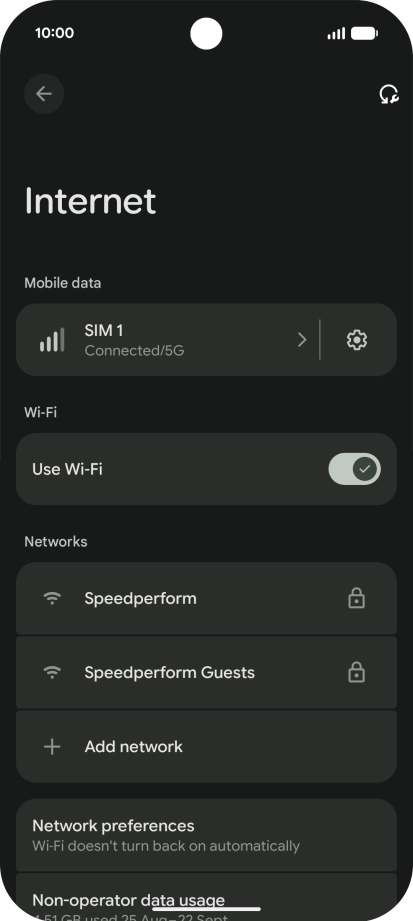 Press the required Wi-Fi network. Press the required Wi-Fi network.