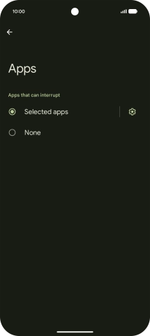 Press the settings icon. Press the settings icon.