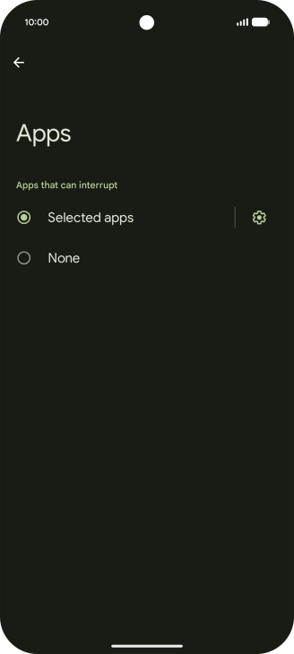 Press the settings icon. Press the settings icon.
