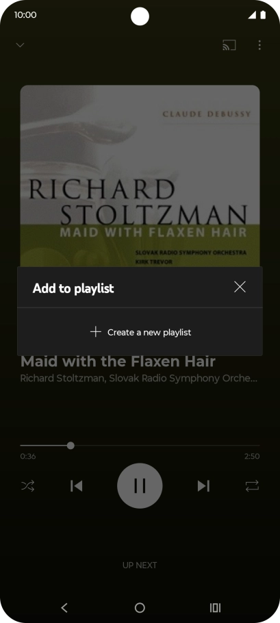 Press Create a new playlist.