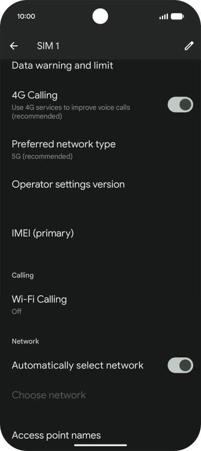 Press the indicator next to 