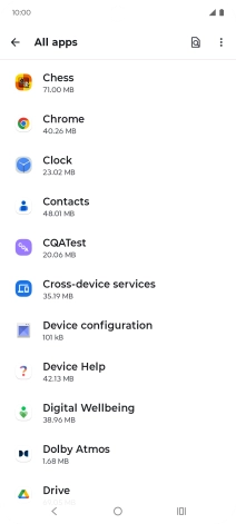 Press the required app.