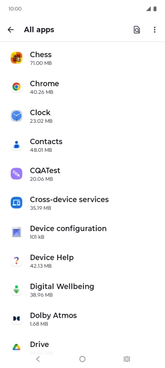 Press the required app.