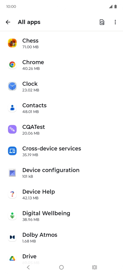 Press the required app.