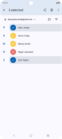 Press the menu icon.