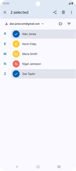 Press the menu icon.