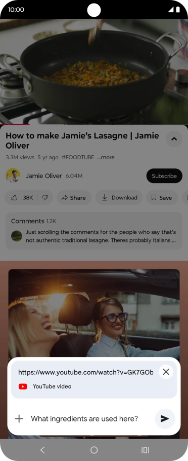 Follow the instructions on the screen to type or speak the required question for the video. Follow the instructions on the screen to type or speak the required question for the video.