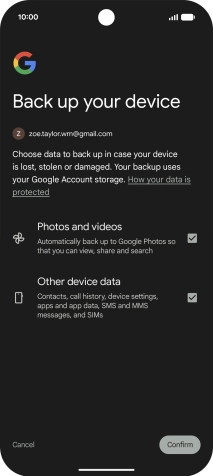 Press Confirm. Press Confirm.
