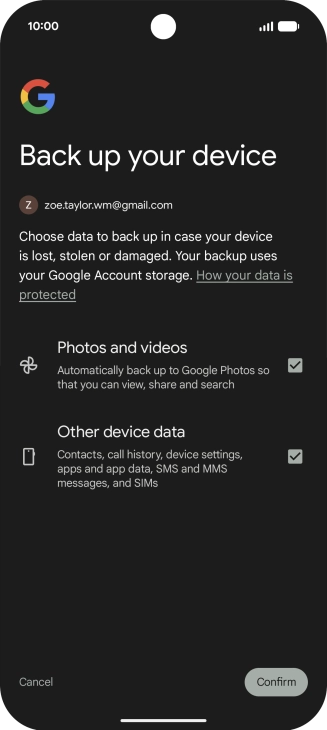 Press Confirm. Press Confirm.