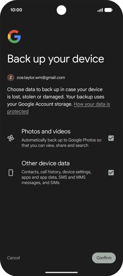Press Confirm. Press Confirm.