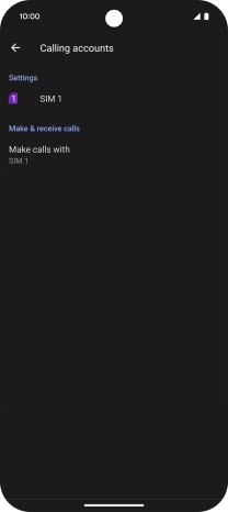 Press the name of the SIM. Press the name of the SIM.