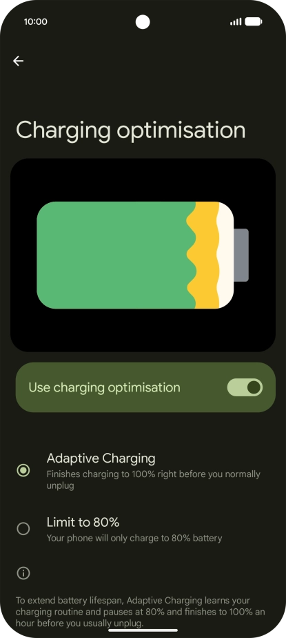 Press the indicator next to 