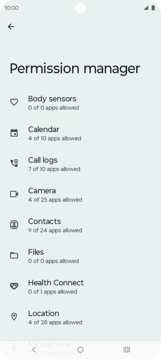 Press the required phone function.