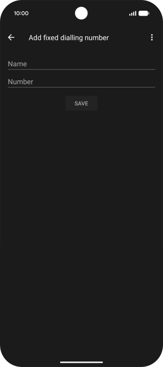 Press Name and key in the required name.