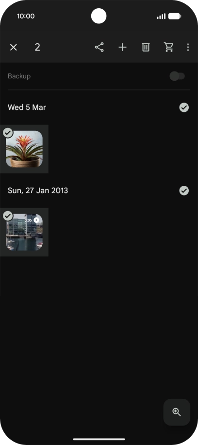 Press the share icon. Press the share icon.