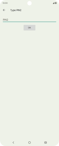 Press PIN2 and key in your PIN2. The default PIN2 is 1111.