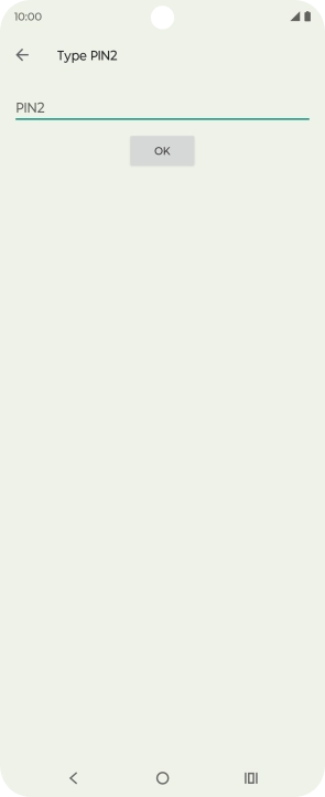 Press PIN2 and key in your PIN2. The default PIN2 is 1111.