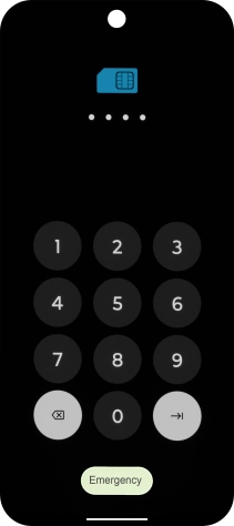 If you're asked to key in your PIN, do so and press arrow right.