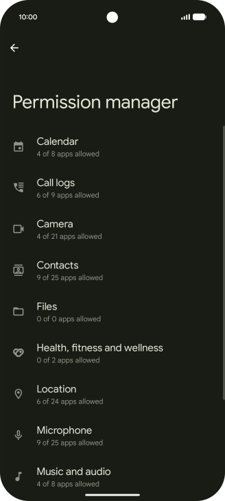 Press the required phone function. Press the required phone function.