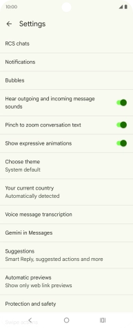 Press Gemini in Messages. Press Gemini in Messages.