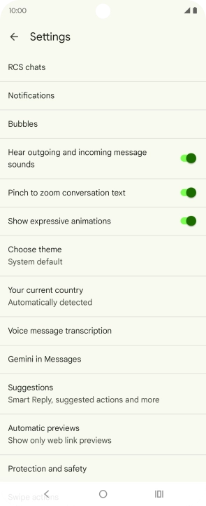 Press Gemini in Messages. Press Gemini in Messages.