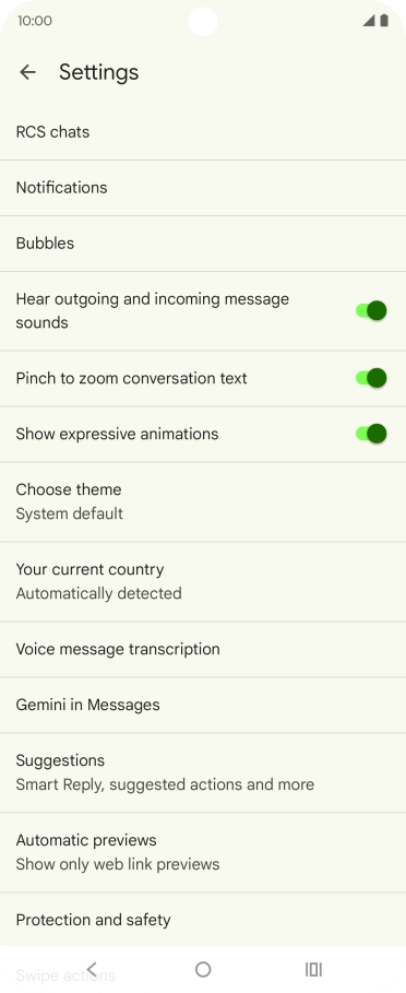 Press Gemini in Messages. Press Gemini in Messages.