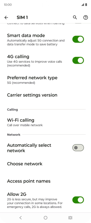 Press the indicator next to 