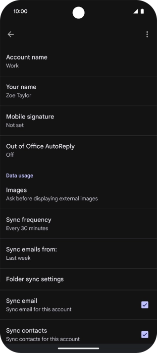 Press Account name and key in the required name.