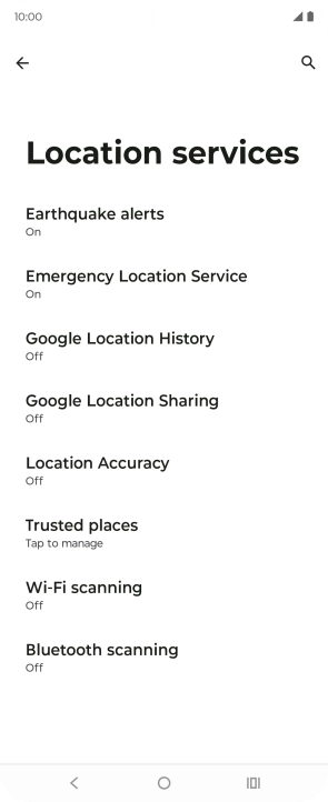 Press Location Accuracy. Press Location Accuracy.