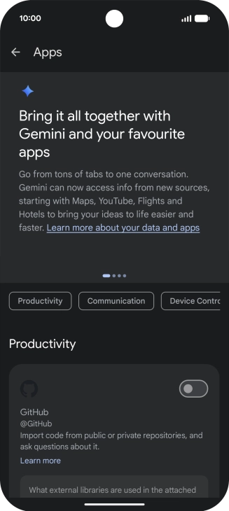Press the indicator next to the required extension to turn on the function. Press the indicator next to the required extension to turn on the function.