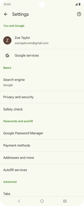 Press Privacy and security. Press Privacy and security.