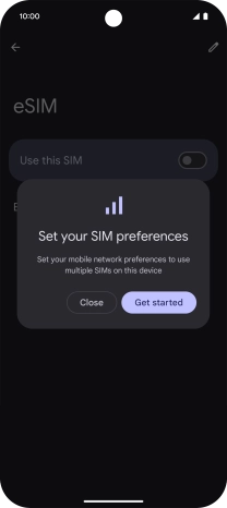 If you turn on use of the price plan, press Get started and follow the instructions on the screen.