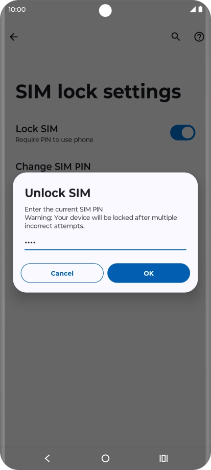 Key in your PIN and press OK.