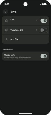 Press the required eSIM.