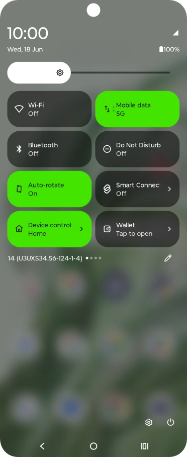Press the settings icon. Press the settings icon.