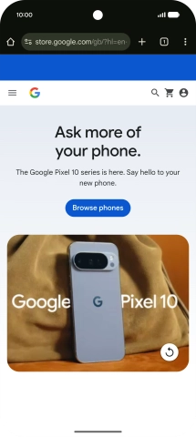 Press the menu icon.