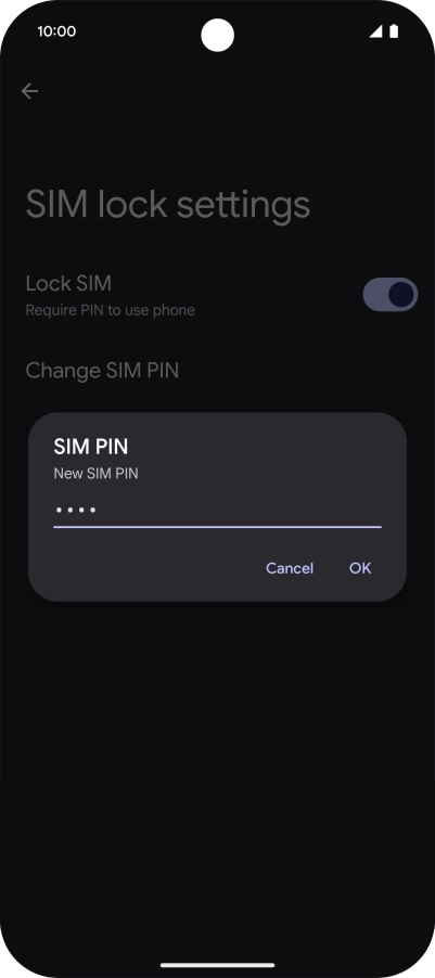 Key in a new four-digit PIN and press OK. Key in a new four-digit PIN and press OK.