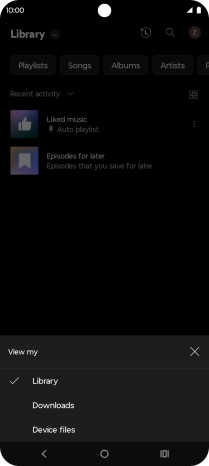 Press the required category and go to the required audio file.