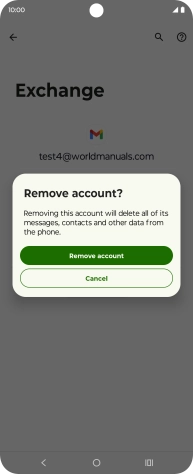 Press Remove account. Press Remove account.