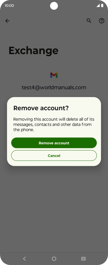 Press Remove account. Press Remove account.