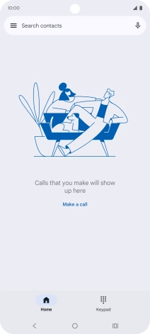 Press the menu icon.