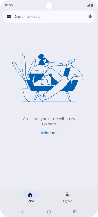 Press the menu icon.