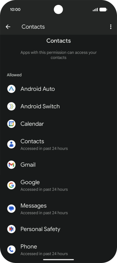 Press the required app.