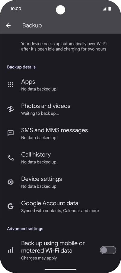 Press the indicator next to Press the indicator next to