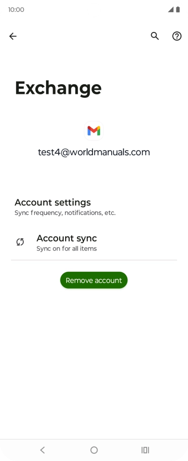 Press Remove account. Press Remove account.