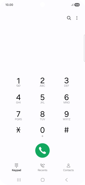 Press the menu icon.